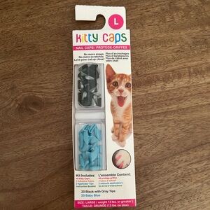 Nail Caps for Cats - Black and Baby Blue